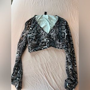 snakeskin top